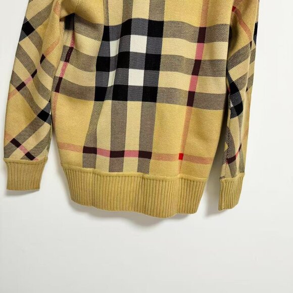 Burberry Women's Check Wool Caragh Cardigan - Picture 11 of 13